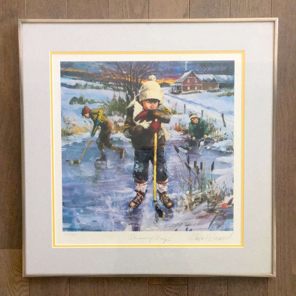 Stewart Sherwood Hockey Art Print 294/950  UV Glass Framed Art Print
